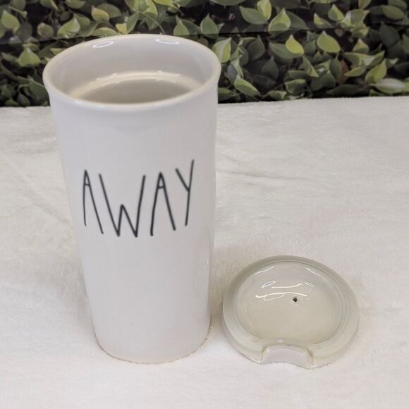 Rae Dunn AWAY Ceramic Travel Tumbler with Lid - Picture 4 of 9